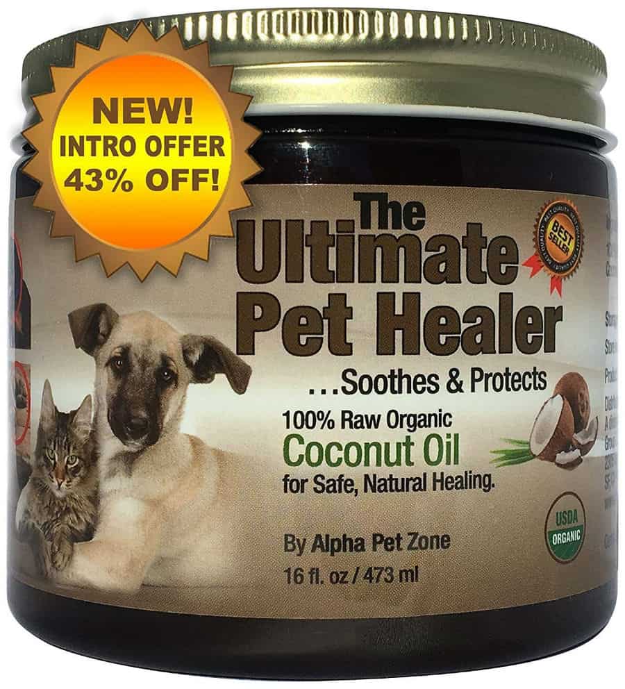 Alpha Pet Zone Ultimate Pet Healer 100% Organic Coconut Oil for Dog’s Itchy & Dry Flaky Skin problems