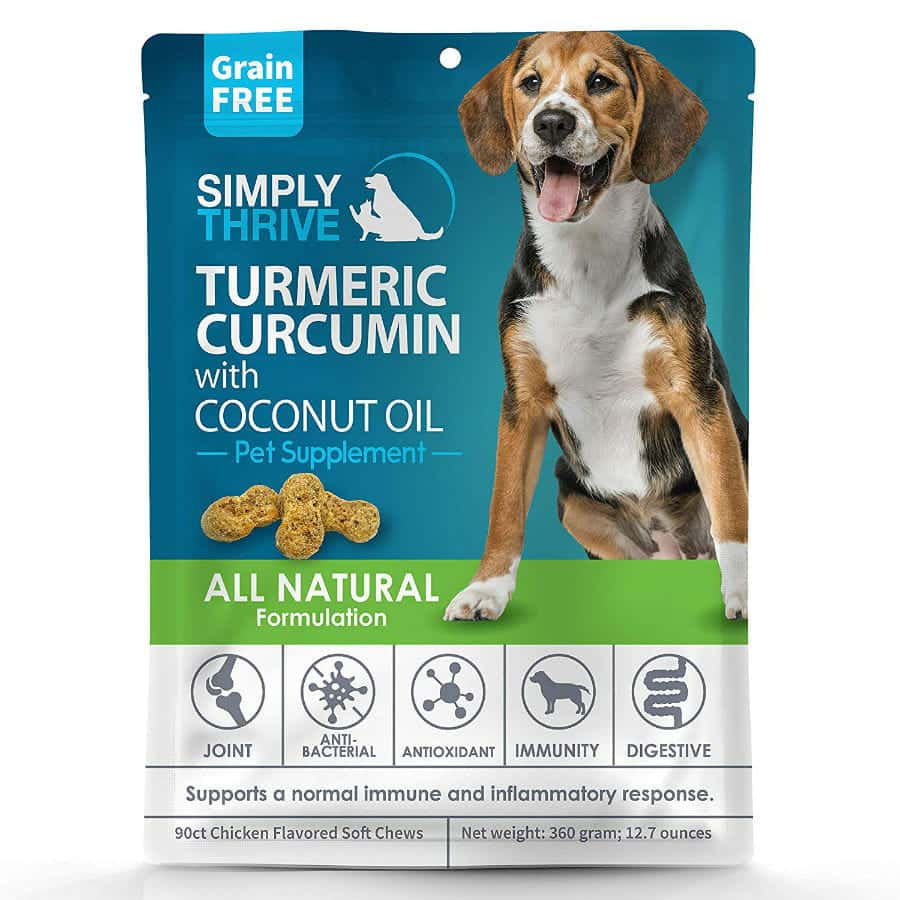 Simply Thrive Turmeric Curcumin with Coconut Oil Soft Chew Treats