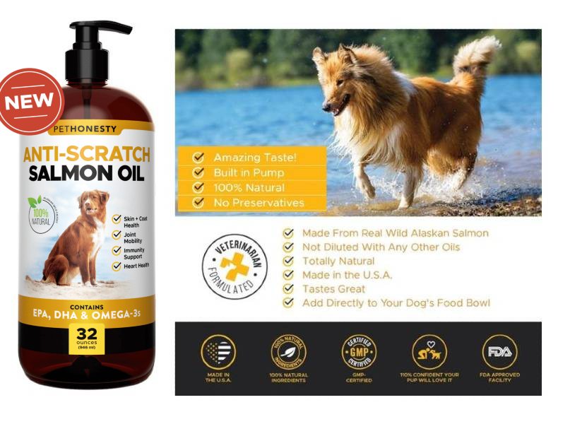 PetHonesty Anti-Scratch Salmon Oil For Dogs