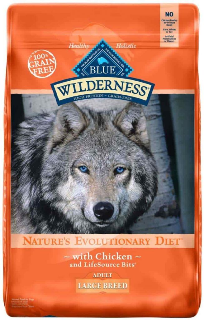 Blue Wilderness Large Breed dog food without grains