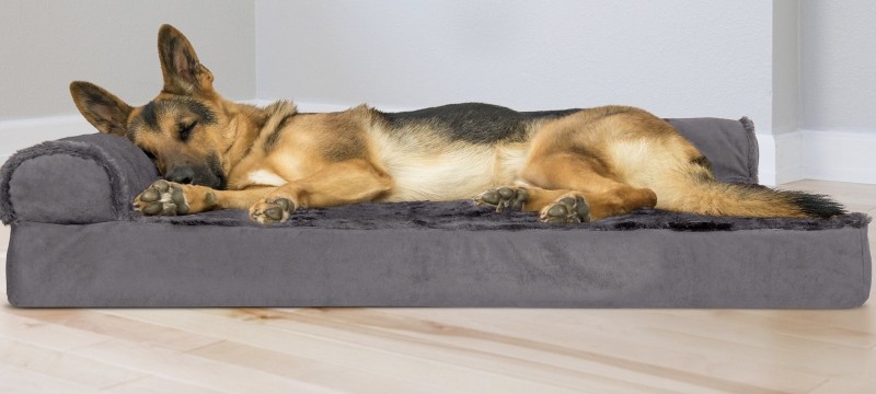 FurHaven Plush Deluxe Chaise Jumbo Orthopedic Dog Bed