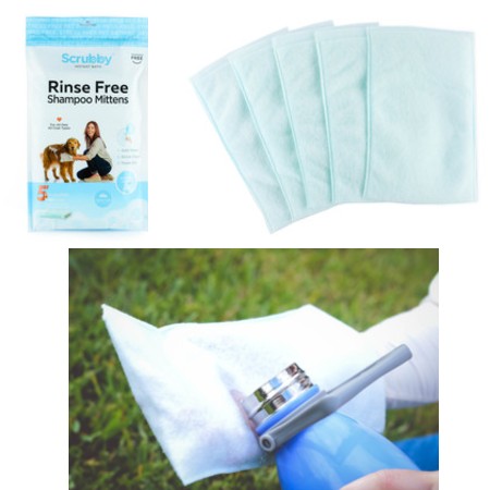 Scrubby Pet Instant Bath Rinse Free Mittens