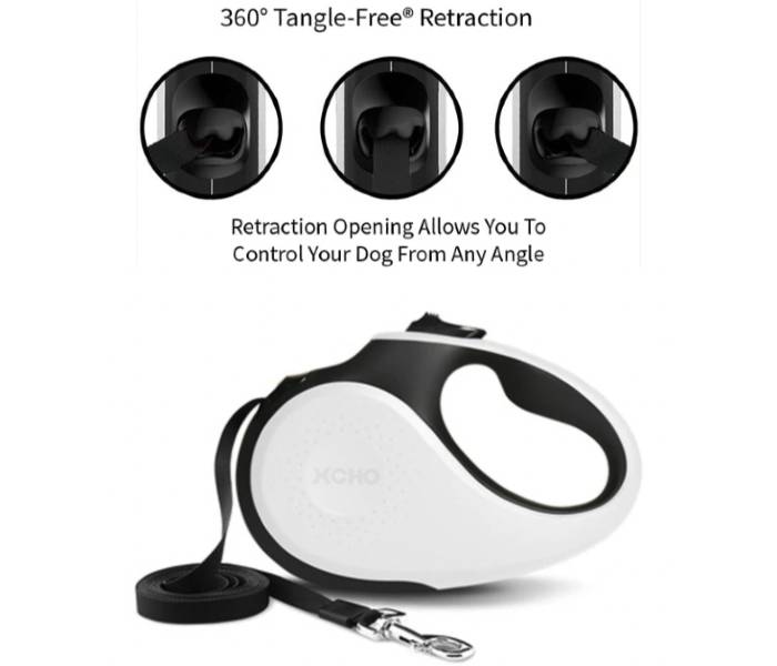 360 Tangle-Free Heavy Duty Retractable Dog Leash With Anti-Slip Handle
