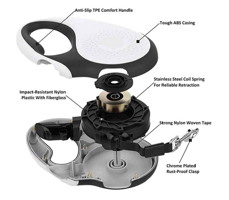 360 Tangle-Free Heavy Duty Retractable Dog Leash