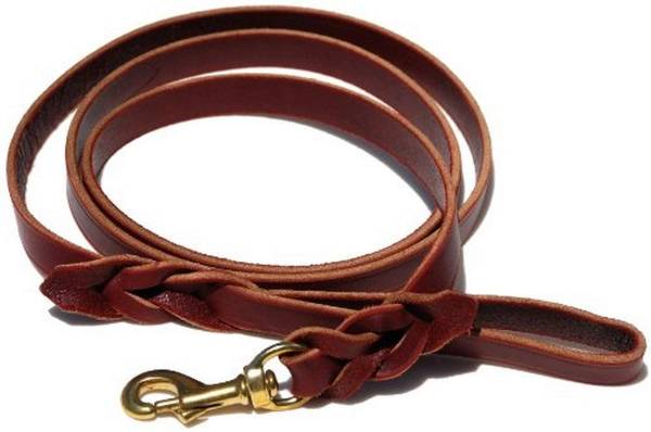 Braided Leather Leash Signature K9