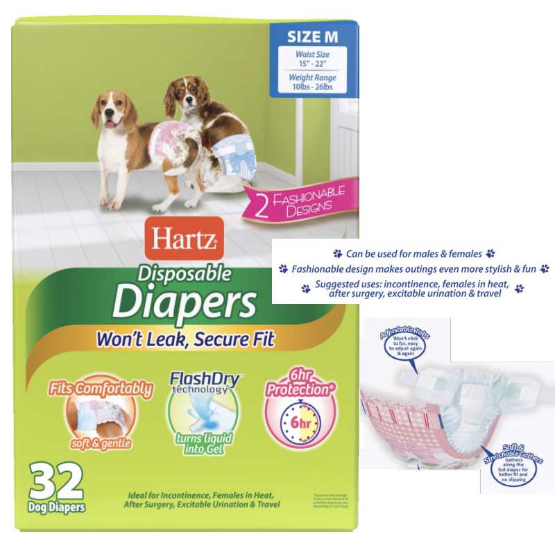 Hartz Disposable Male & Female Dog Diapers