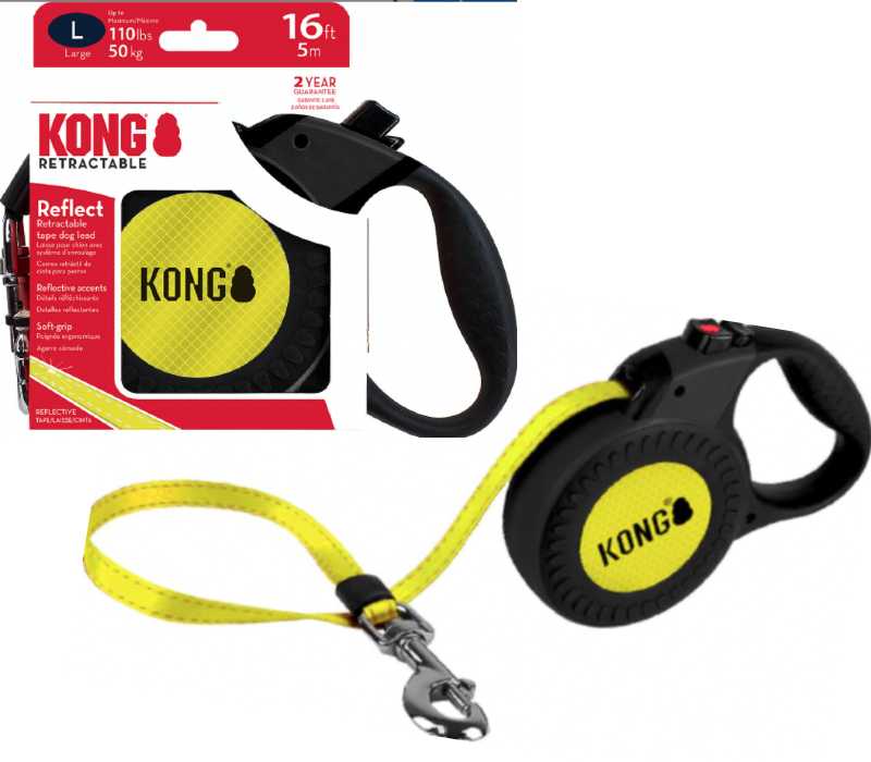 KONG Reflective Retractable Dog Leash