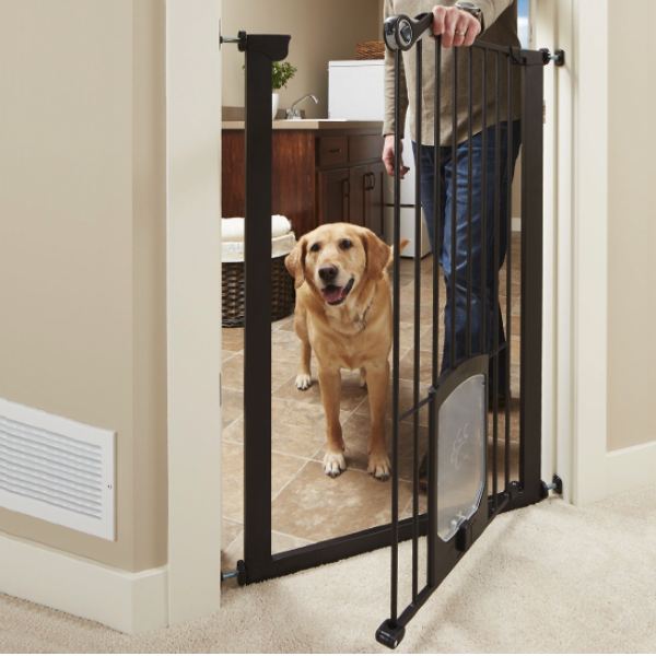 MyPet Extra Tall Dog Gate with Small Pet Door