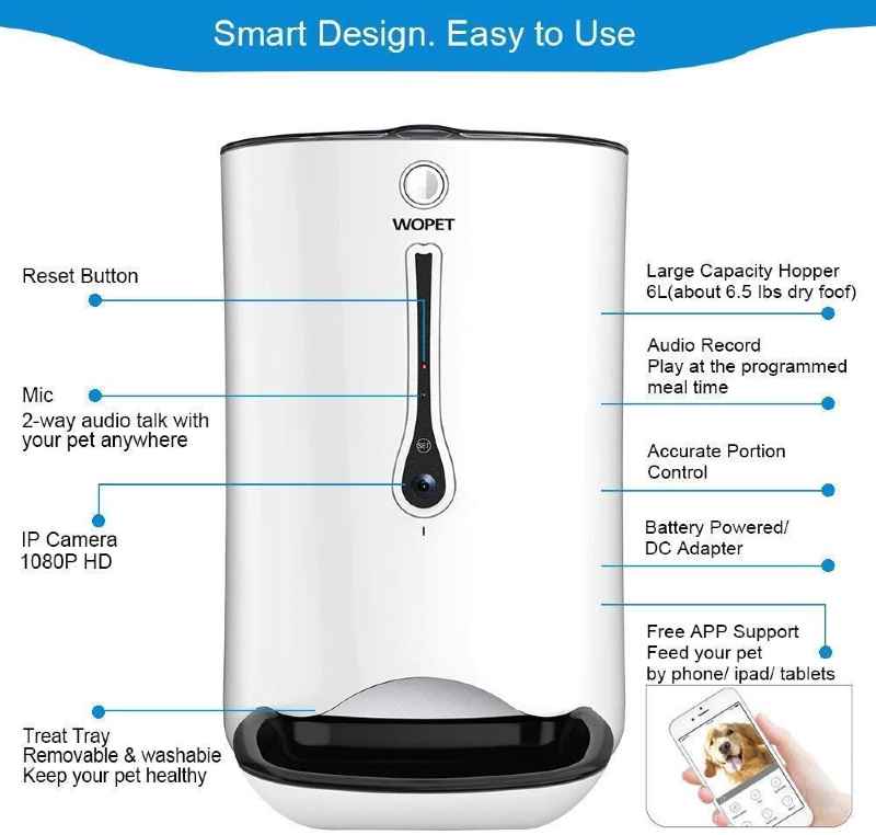 WoPet SmartFeeder - Auto Dog Feeder with timer