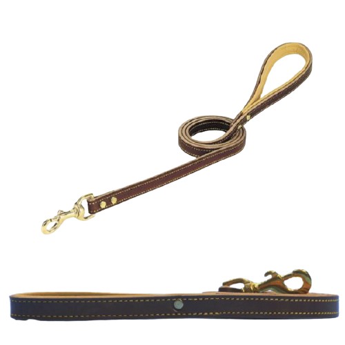 6 foot leather dog leash