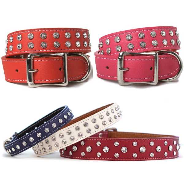 Crystallized Soft Tuscan Italian Leather Collar