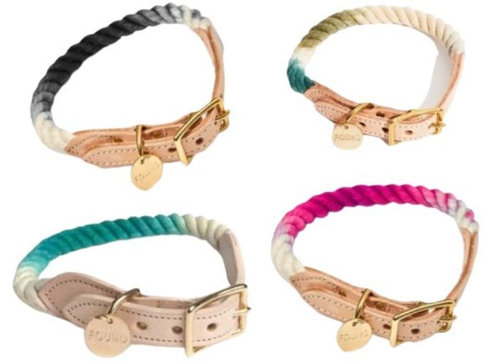 Found My Animal Rope Leather Dog Collar