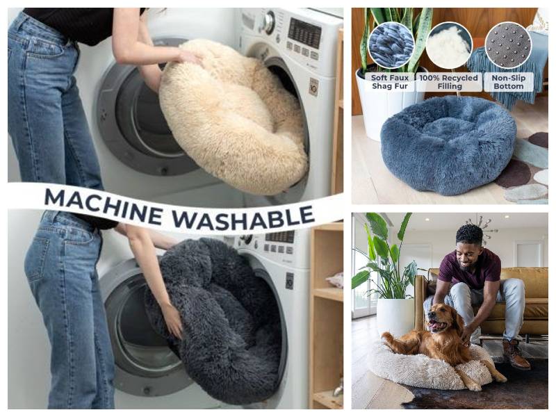 Cozy Calming Washable Dog Bed