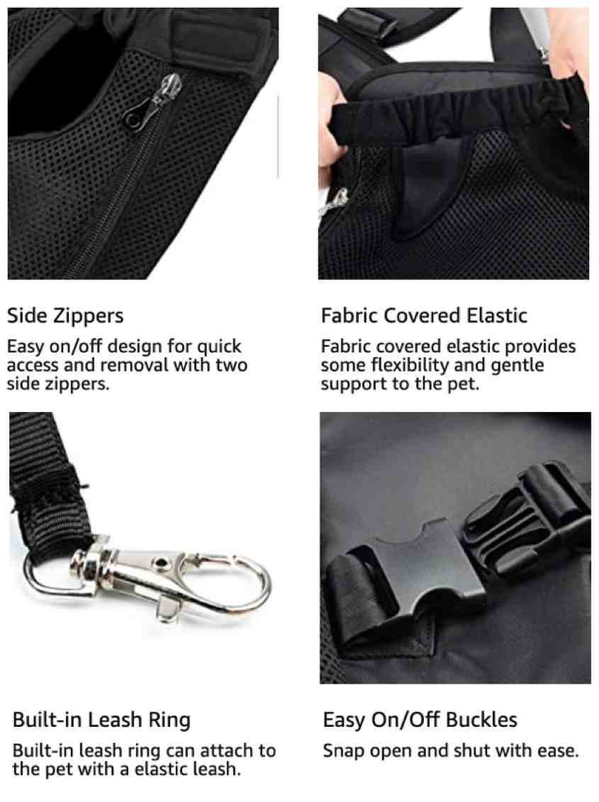 Nicrew legs out dog front carrier backpack