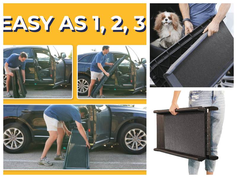 Alpha Paw Outdoor Dog Ramp For Cars SUVs Trucks