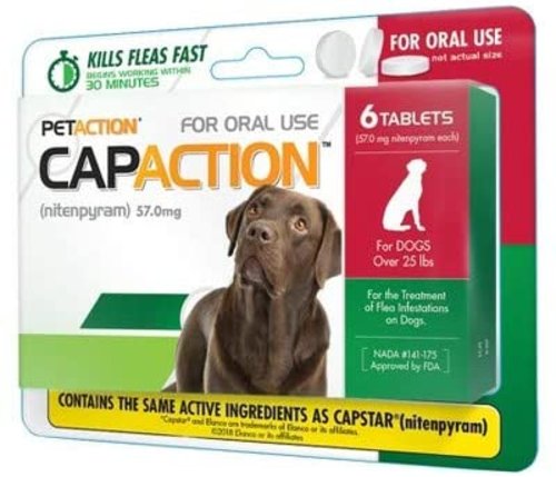 CapAction Flea Pills for Large Dogs