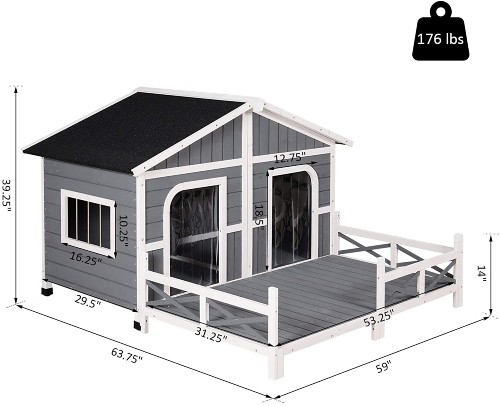 PawHut Large Dog House Dimensions