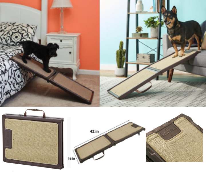 Gen7Pets Mini Foldable Indoor Dog Ramp For Bed