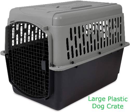 large plastic dog crate for travel