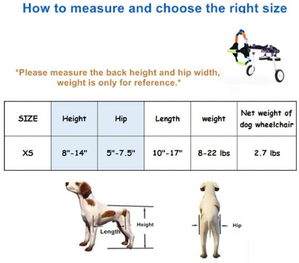 Sylphid Dog Wheelchair Size