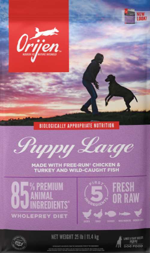orijen raw large breed puppy food