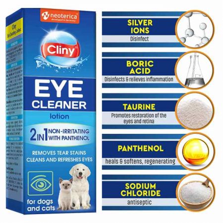 Cliny Dog Eye Wash Cleaner - Eye Infection Treatment