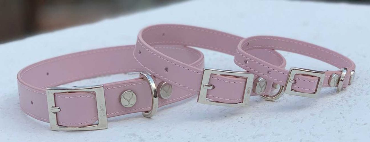 Dog Collar Leather Pink