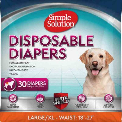 Simple Solution Disposable Female Dog Diapers For Dogs In Heat