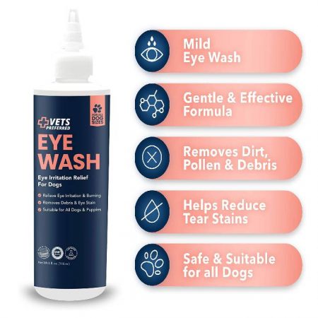 Vets Preferred Dog Eye Wash Cleaner & Eye Rinse