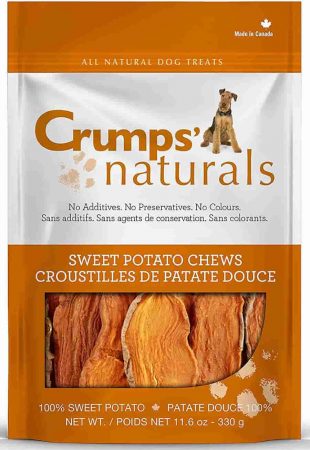 Crumps dog treat with sweet potato